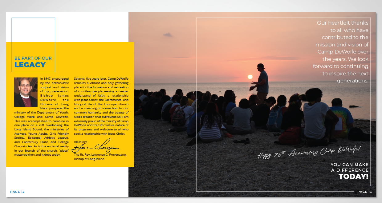 Camp DeWolfe 75th Anniversary Brochure