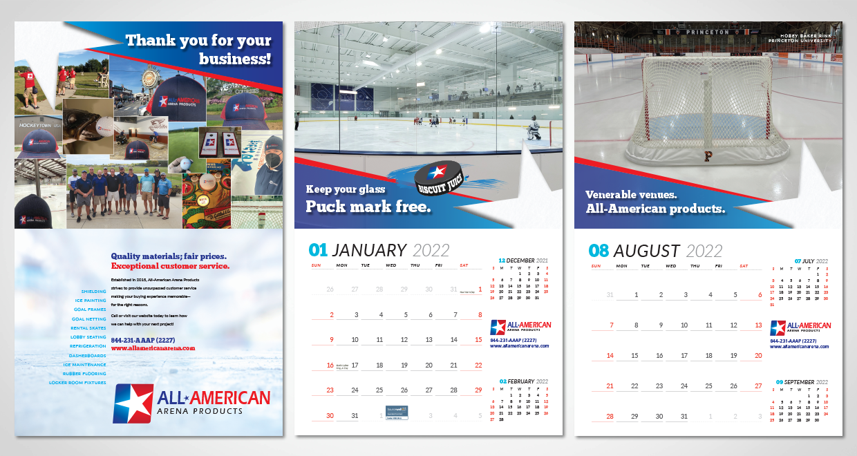All-American Arena Products Wall Calendar