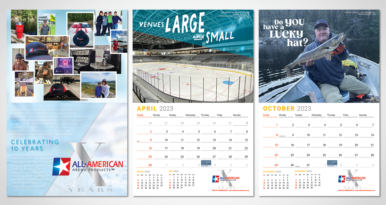 All-American Arena Products Wall Calendar