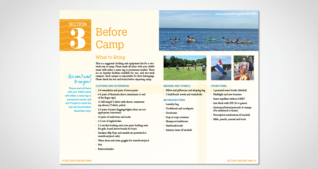 Camp DeWolfe Parent Packet