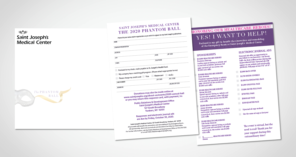Saint Joseph's Medical Center Annual Ball Invitation