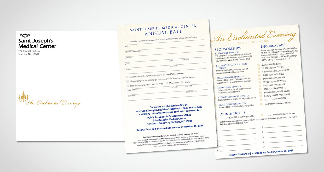 Saint Joseph's Medical Center Annual Ball Invitation