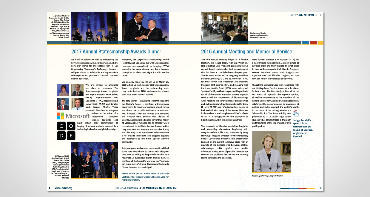 Former Members of Congress Year-end Report