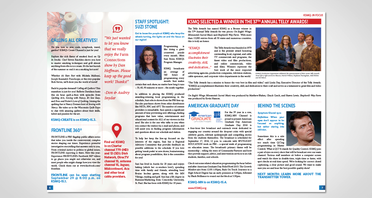 KSMQ In Focus Newsletter